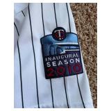 Joe Mauer Minnesota Twins Jersey White Color From Inaugural Season at Target Field, Comes With Target Field Patch on Sleeve
