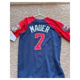 Joe Mauer Minnesota Twins Multi-Colored Jersey, Nike Brand, Men's Large Sized, Comes With Authentic Patches on Each Sleeve