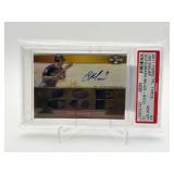 2011 Topps Triple Threads Joe Mauer Autograph Relics Gold Card RARE JERSEY NUMBER MATCH Card is Serial #'d 7/9 (Mauer's Jersey Number is 7) Card is Graded PSA Gem Mint 10