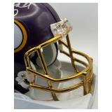 Purple People Eaters Autographed Mini Helmet Minnesota Vikings Legends Jim Marshall, Carl Eller, Alan Page, Gary Larsen, Authenticated Autographs, Comes in Original Case