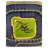Metrodome Figurine Autographed by Minnesota Twins Legend Kent Hrbek, Clean Autograph