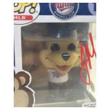 Joe Mauer Autographed TC Bear Funko Pop Sealed in Box Red Marker Authenticated Rare Minnesota Twins Collectible