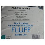 2 Pack White Cotton Throw Decor Pillow Insert 21"sq.