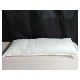 Lumbar Down Alternative White Bed Pillow - 16" x 44" | BOKSER HOME