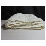 King/Cal King - Cream French Linen Box Stitch Quilt BOKSER HOME 810098935401