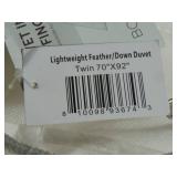 Bokser Home Feather & Down Duvet Comforter Insert (Twin/Twin XL, Lightweight)