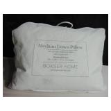 Medium 700 Fill Power Luxury White Duck Down Machine Washable White Bed Pillow - Standard/Queen | BOKSER HOME