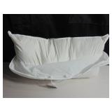 Firm 700 Fill Power Luxury White Duck Down Machine Washable White Bed Pillow - King | BOKSER HOME