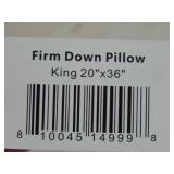 Firm 700 Fill Power Luxury White Duck Down Machine Washable White Bed Pillow - King | BOKSER HOME