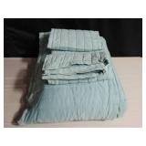 French Linen Channel Stitch Quilt & Sham Set - Full/Queen - Wave | BOKSER HOME