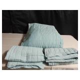 French Linen Channel Stitch Quilt & Sham Set - Full/Queen - Wave | BOKSER HOME