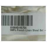 100% French Linen Sheet Set - King - White | BOKSER HOME