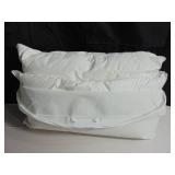 2 Pack Firm White Duck Feather & Down Bed Pillow - Standard/Queen | BOKSER HOME