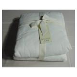 French Linen and Cotton Duvet Cover - King/Cal King - White | BOKSER HOME