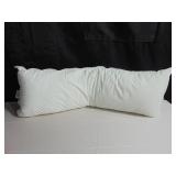 Lumbar Down Alternative White Bed Pillow - 16" x 44" | BOKSER HOME