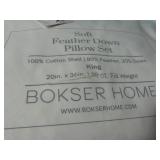 2 Pack Soft White Duck Feather & Down Bed Pillow - King | BOKSER HOME