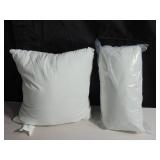 2 Pack White Cotton Throw Decor Pillow Insert 21"sq.