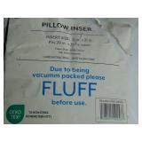 2 Pack White Cotton Throw Decor Pillow Insert 21"sq.