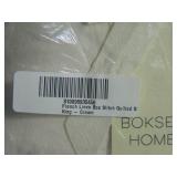 French Linen Box Stitch Quilted Sham Set - King - Cream | BOKSER HOME