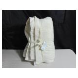 French Linen Box Stitch Quilt - King/Cal King - White | BOKSER HOME