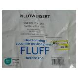 2 Pack White Cotton Throw Decor Pillow Insert 21"sq.