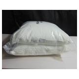 2 Pack Down Alternative Throw Pillow Insert - 24" x 24" Square - White | BOKSER HOME