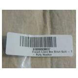 French Linen Box Stitch Quilt - Twin/Twin XL - Putty Heather | BOKSER HOME