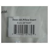 26" x 26" Euro Down Alternative White Bed Pillow Insert | BOKSER HOME