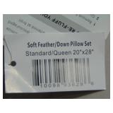 2 Pack Soft White Duck Feather & Down Bed Pillow - Standard/Queen | BOKSER HOME