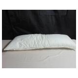 Lumbar Down Alternative White Bed Pillow - 16" x 44" | BOKSER HOME