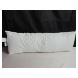 Lumbar Down Alternative White Bed Pillow - 16" x 44" | BOKSER HOME