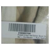 French Linen and Cotton Duvet Cover & Sham Set - Full/Queen - Putty Heather | BOKSER HOME