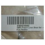 100% French Linen Sheet Set - Queen - Putty Heather | BOKSER HOME