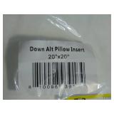 20" x 20" Square Down Alternative White Pillow Insert | BOKSER HOME