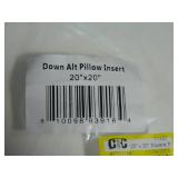 20" x 20" Square Down Alternative White Pillow Insert | BOKSER HOME