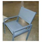 New Winston 7pc Outdoor Dining Set Composite Polywood All Weather Wood White/Gray Rectangle Table - 62" x 34.5" x 28" With Gray Dining Chairs