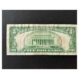 1928 Red Seal $5 Dollar Note