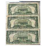1950 Green Seal $5 Dollar Federal Reserve Notes
