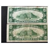 1934 Green Seal $10 Dollar Federal Reserve Notes