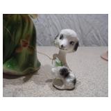 Vintage Figurine Set: Lady with Poodles