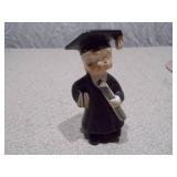 3-Piece Porcelain Graduation Set - Mid-Century Style Cap & Gown Collectibles