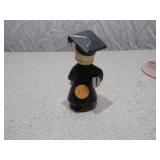 3-Piece Porcelain Graduation Set - Mid-Century Style Cap & Gown Collectibles