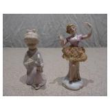 Kneeling Girl with Candle & Lace Dress Ballerina