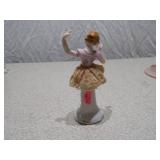 Kneeling Girl with Candle & Lace Dress Ballerina