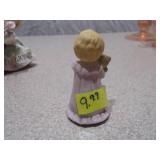 Set of 2 Vintage Porcelain Figurines - Josef Originals February Angel & Girl with Teddy Bear