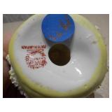 Set of 2 Vintage Porcelain Angel Figurines - "January" Heart Angel & Singing Choir Angel