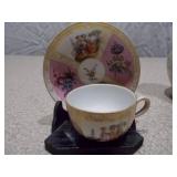 3-Piece Decorative Porcelain Set - Floral Bud Vase, Heart-Handle Mug & Miniature Tea Set