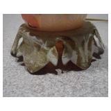 Vintage Porcelain Rose Floral Cluster Accent Lamp - Hand-Painted 3D Flowers