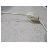 Vintage Porcelain Southern Belle Accent Lamp - Yellow Ruffled Gown with Gold Accents