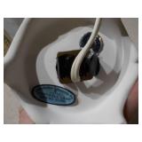 Vintage Porcelain Girl with Flower Basket Accent Lamp - Hand-Painted Figurine